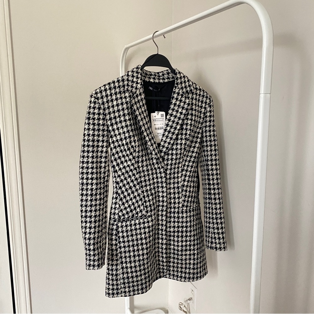 ZARA tweed blazer dress